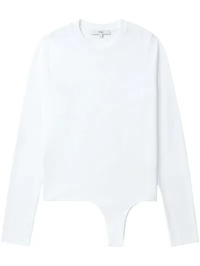 Tibi Cotton Bodysuit In White