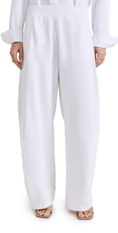 Tibi Petite Summer Sweatshirting Winslow Pants White