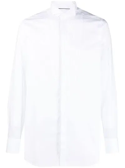 Tintoria Mattei Pleated-bib Detail Shirt In White