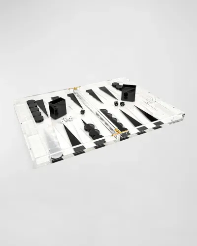 Tizo Acrylic Backgammon Board Game In Black