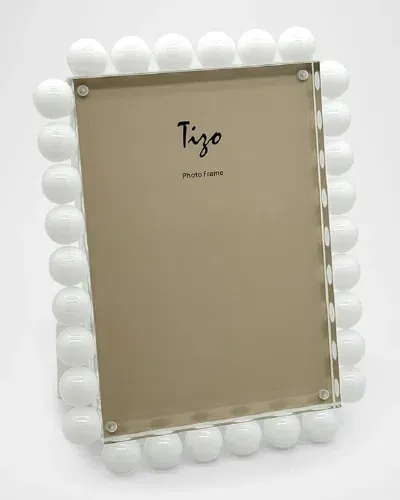 Tizo Lucite Bubbles Frame, 5" X 7" In White