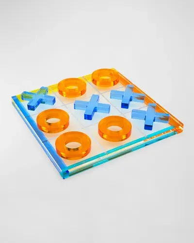 Tizo Acrylic Tic-tac-toe Board Game Set In Gold Silver