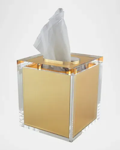 Tizo Lucite Tissue Box Cover In Gold