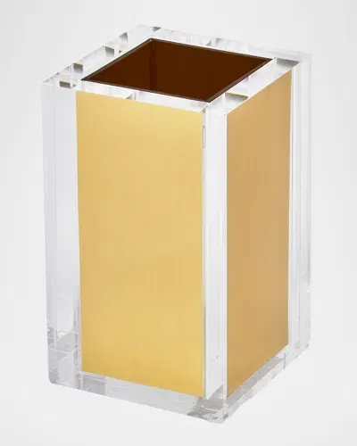 Tizo Lucite Tooth Brush Cup Holder In Gold