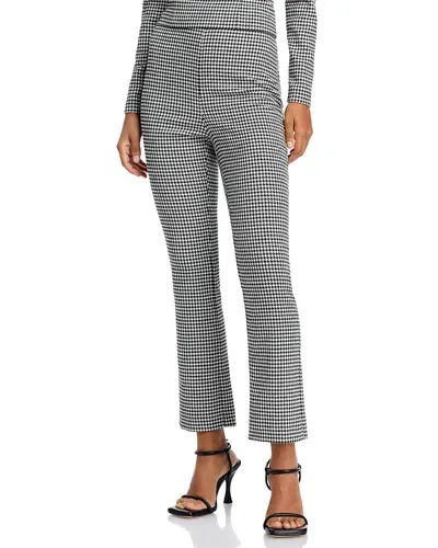 Toccin Claire Houndstooth Pants In Jet/ivory