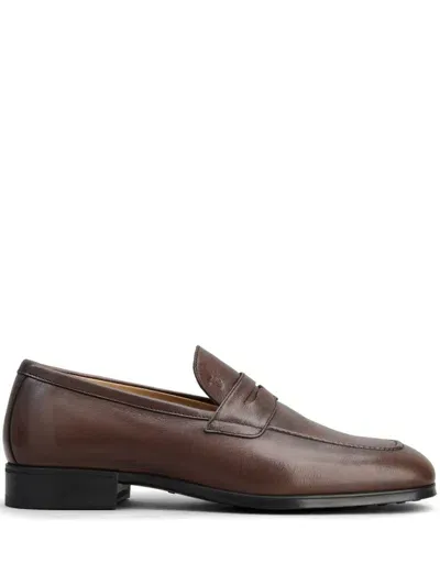 Tod's Penny-slot Leather Loafers In Brown