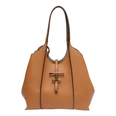 Tod's T-timeless Mini Shopping Bag In Brown