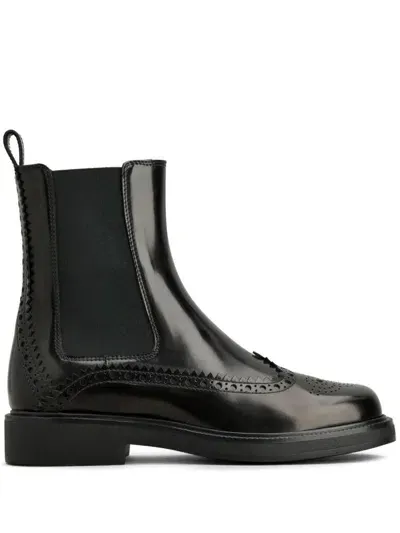 Tod's Chelsea Ankle Boots With Elastic Shoes In Brown