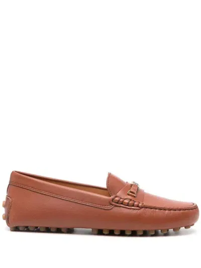 Tod's Micro Chain Rubber Loafers In Brown