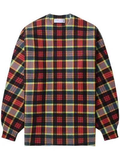 Toga Checked Sweater In Red