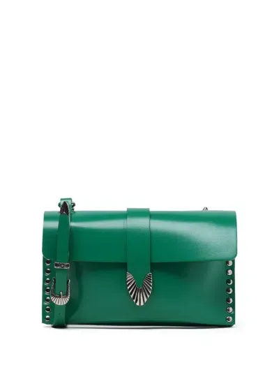 Toga Leather Mini Bag In Green