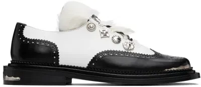 Toga Virilis Black & White Leather Derbys