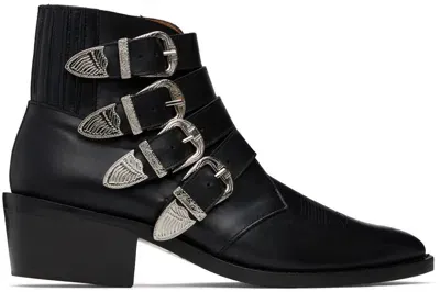 Toga Virilis Black Buckle Boots