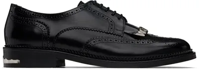 Toga Virilis Black Polished Leather Derbys