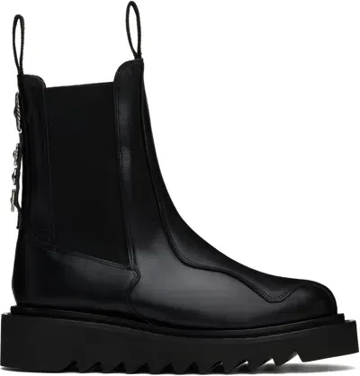 Toga Virilis Ssense Exclusive Black Ankle High Chelsea Boots In Black 16363