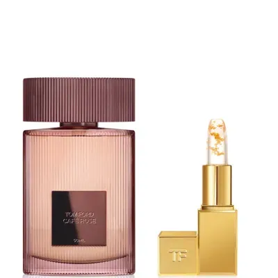 Tom Ford Café Rose Eau De Parfum 50ml And Lip Bundle In White