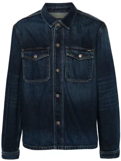 Tom Ford Denim Shirt In Blue