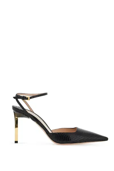 Tom Ford Cocco Print Slingback Décol In White