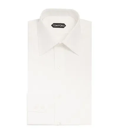 Tom Ford Cotton Poplin Shirt In White