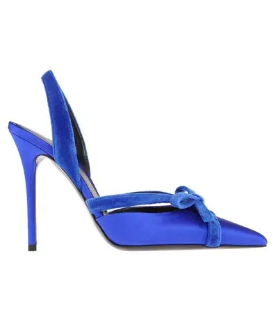 Tom Ford Fabric Slingback Pumps In Blue