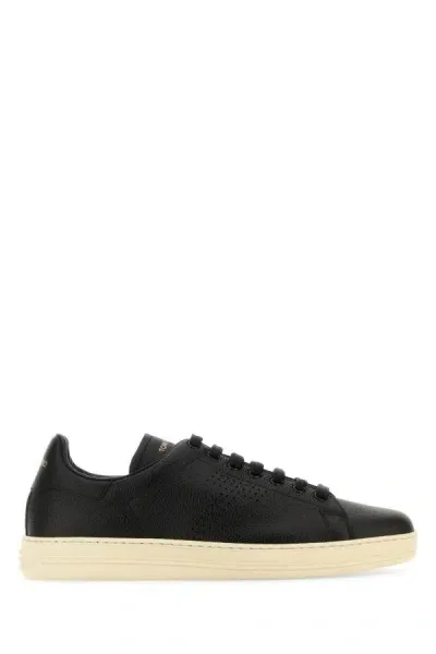 Tom Ford Man Black Leather Warwick Sneakers