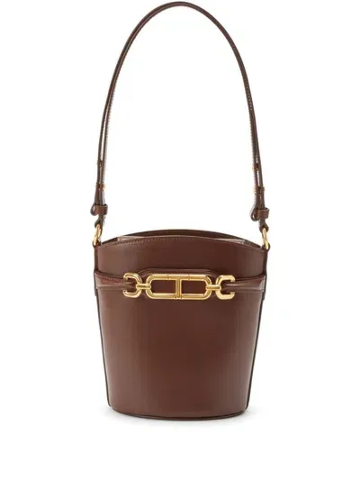 Tom Ford Medium Whitney Bucket Bag In Brown