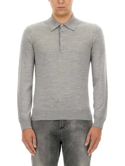 Tom Ford Merino Wool Sweater In Gray