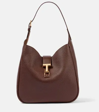 Tom Ford Monarch Medium Leather Tote Bag In Brown