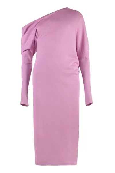 Tom Ford One Shoulder Dress In Pink