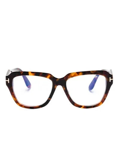 Tom Ford Oversize-frame Glasses In Brown