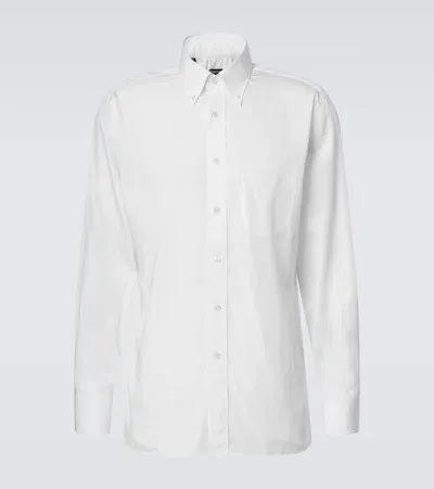 Tom Ford Parachute Oxford Shirt In White