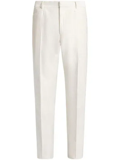 Tom Ford Corduroy Tailored Trousers In White