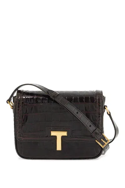 Tom Ford Wallis Shoulder Bag With Strap In Brown