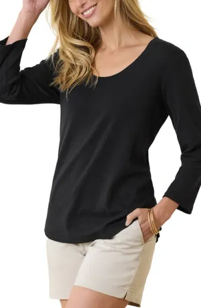 Tommy Bahama Ashby Isles Scoop Neck Cotton T-shirt In Black