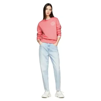 Tommy Hilfiger High-waisted Mom Jeans In Denimlight