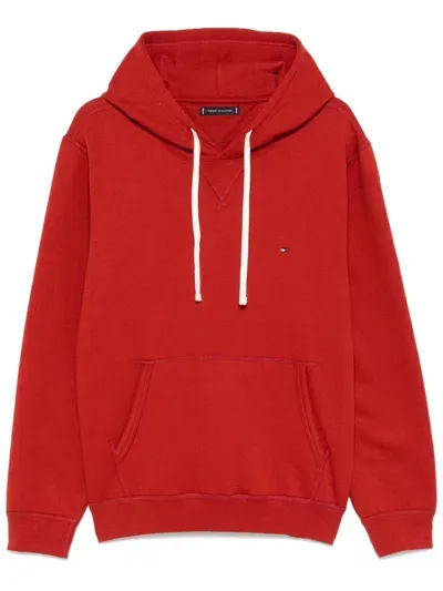 Tommy Hilfiger Jersey Hoodie In Red