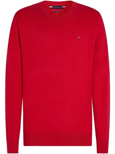 Tommy Hilfiger Pima Cashmere Crew Neck Clothing In Red