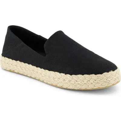 Toms Alison Platform Espadrille Slip-on In Black