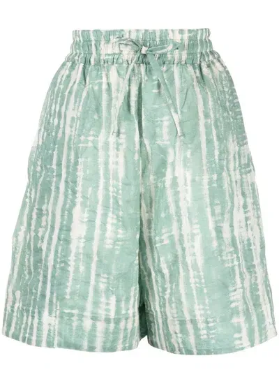 Toogood The Diver Tie-dye Shorts In Green