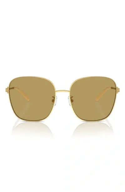 Tory Burch 57mm Square Sunglasses In Gold