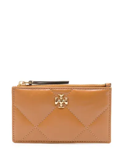 Tory Burch Brown Kira Leather Card Holder