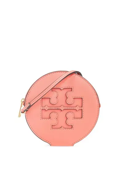 Tory Burch Ella Round Card Holder In Pink