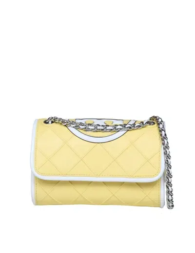 Tory Burch Fleming Convertible Small Shoulder Bag In Yellow