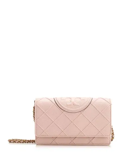 Tory Burch Fleming Soft Chian Wallet In Pink