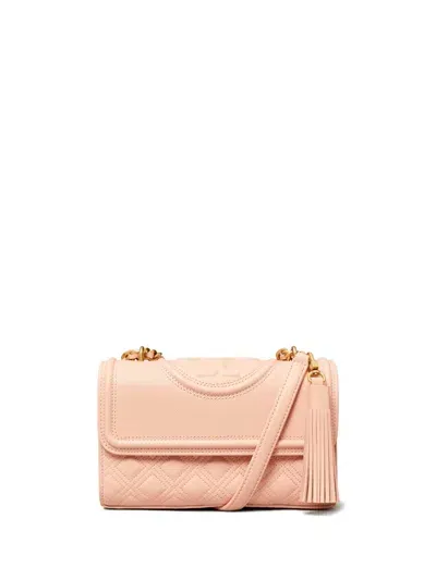 Tory Burch `fleming Soft Grain` Small Convertible Shoulder Bag In Pink