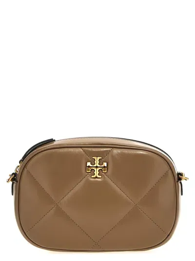 Tory Burch Kira Diamond Quilt Camera Crossbody Bags In Gold