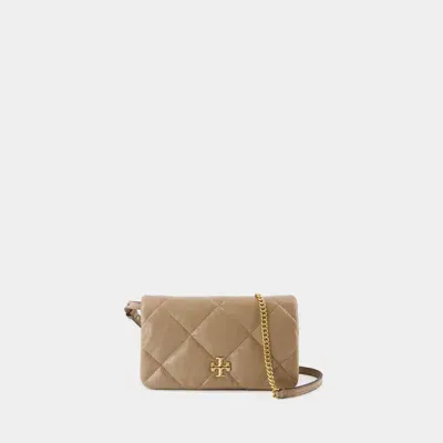 Tory Burch Kira Diamond Wallet On Chain In Brown