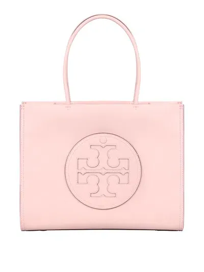 Tory Burch Small Ella Bag With Applied Logo In Pink