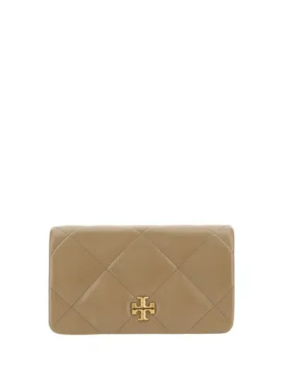 Tory Burch Kira Diamond Shoulder Wallet In Brown