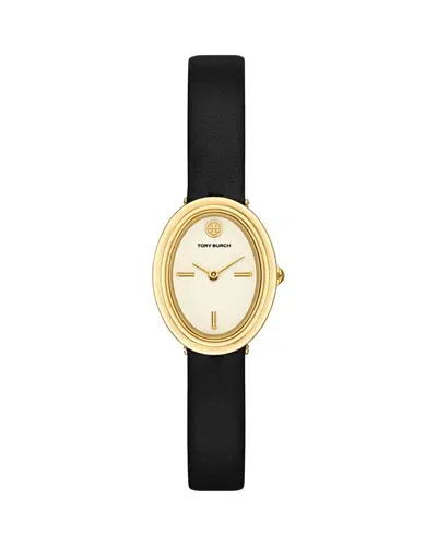 Tory Burch The Oval Watch, 28mm In Black